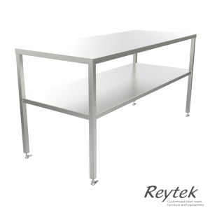 Solid Top Table w/ Full Shelf