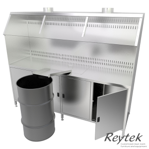 Sink w/ Fume Hood & Storage